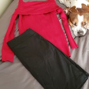 NY&CO black pencil skirt sz 8